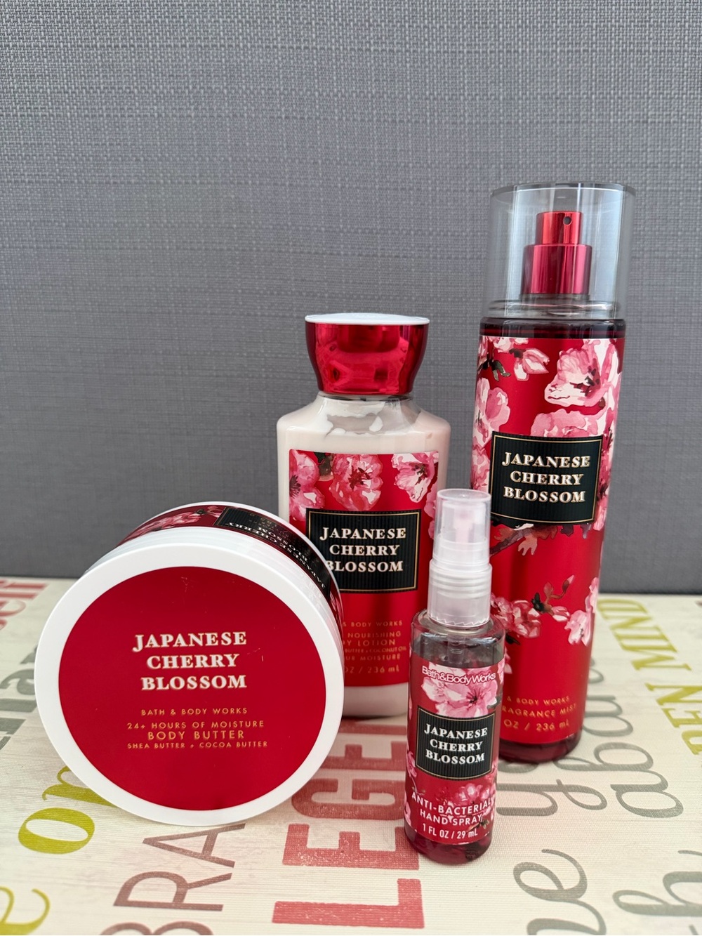 Bath & Body Works Japanese Cherry Blossom Body Care 4 Pieces Set New